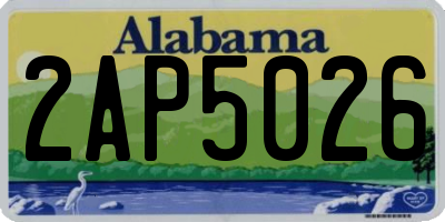 AL license plate 2AP5026