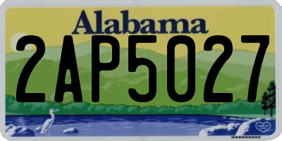 AL license plate 2AP5027
