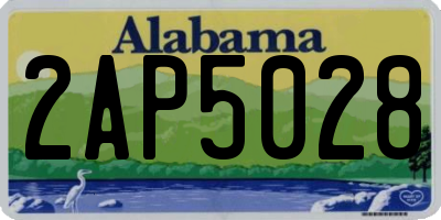 AL license plate 2AP5028