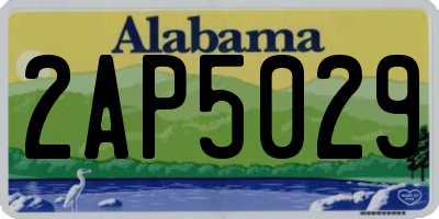 AL license plate 2AP5029