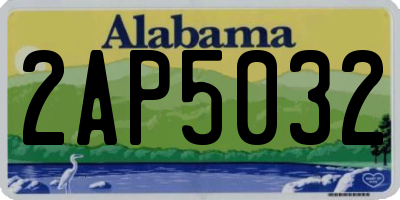 AL license plate 2AP5032