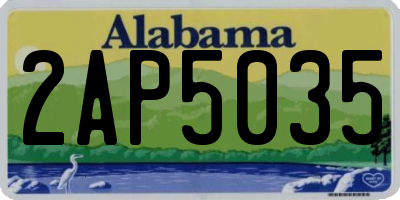 AL license plate 2AP5035