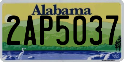 AL license plate 2AP5037