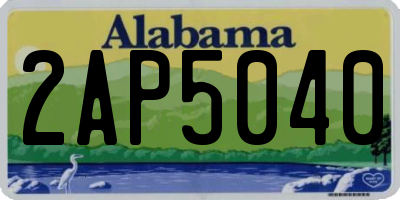 AL license plate 2AP5040