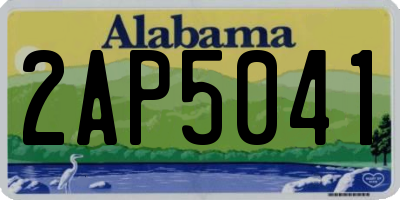 AL license plate 2AP5041