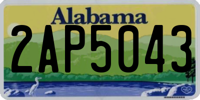AL license plate 2AP5043