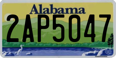 AL license plate 2AP5047