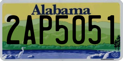 AL license plate 2AP5051