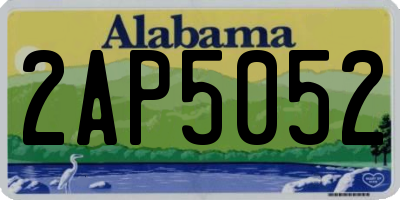 AL license plate 2AP5052