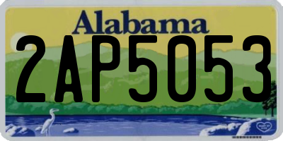 AL license plate 2AP5053