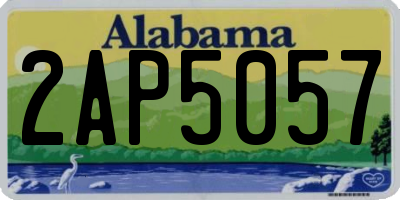 AL license plate 2AP5057