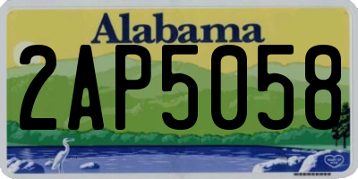 AL license plate 2AP5058