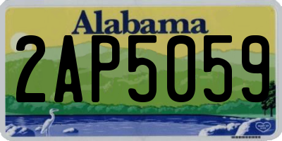 AL license plate 2AP5059