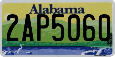 AL license plate 2AP5060