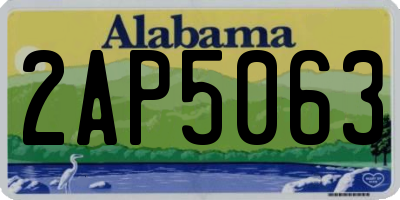 AL license plate 2AP5063