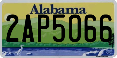AL license plate 2AP5066