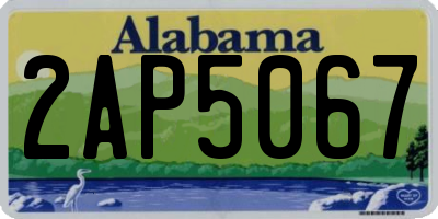 AL license plate 2AP5067