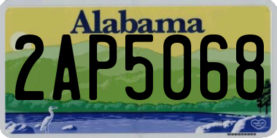 AL license plate 2AP5068