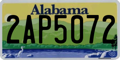 AL license plate 2AP5072
