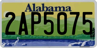 AL license plate 2AP5075