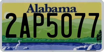 AL license plate 2AP5077