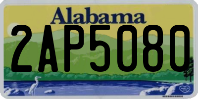 AL license plate 2AP5080