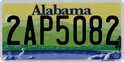 AL license plate 2AP5082