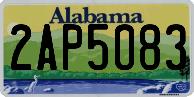 AL license plate 2AP5083