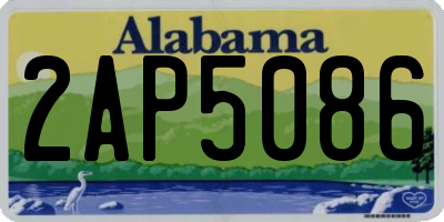 AL license plate 2AP5086