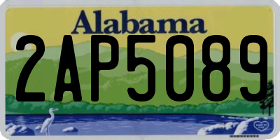 AL license plate 2AP5089
