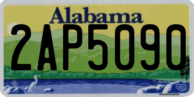 AL license plate 2AP5090
