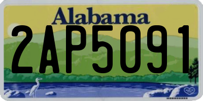 AL license plate 2AP5091