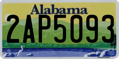 AL license plate 2AP5093