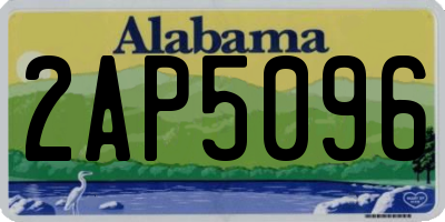 AL license plate 2AP5096