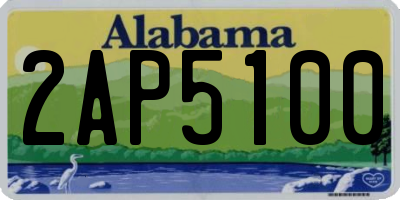 AL license plate 2AP5100