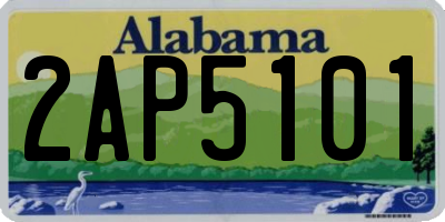 AL license plate 2AP5101