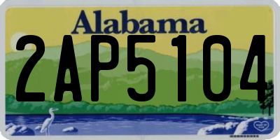 AL license plate 2AP5104