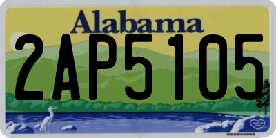 AL license plate 2AP5105