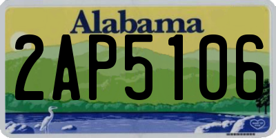 AL license plate 2AP5106