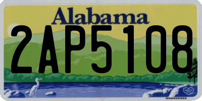 AL license plate 2AP5108