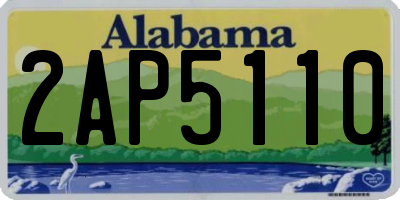 AL license plate 2AP5110