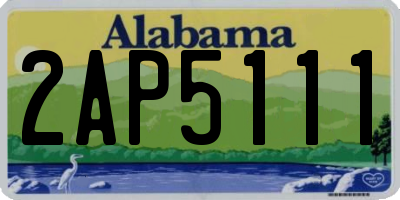 AL license plate 2AP5111