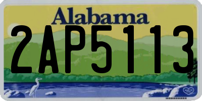 AL license plate 2AP5113
