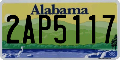 AL license plate 2AP5117