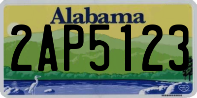AL license plate 2AP5123