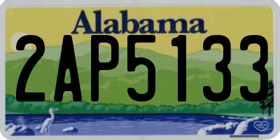 AL license plate 2AP5133
