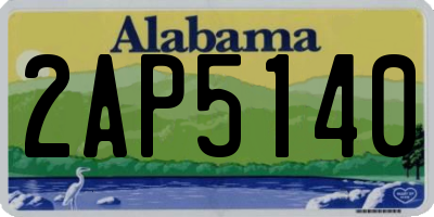 AL license plate 2AP5140