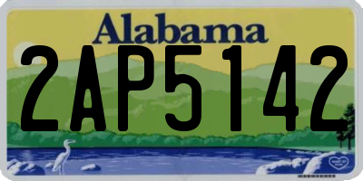 AL license plate 2AP5142