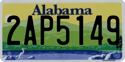 AL license plate 2AP5149