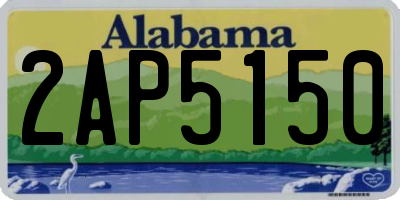 AL license plate 2AP5150